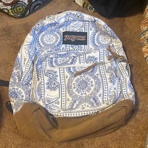 Good condition floral jansport backpack